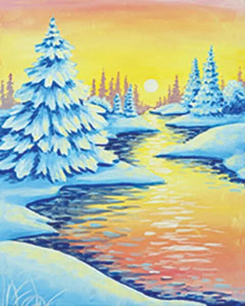 Snow on the river