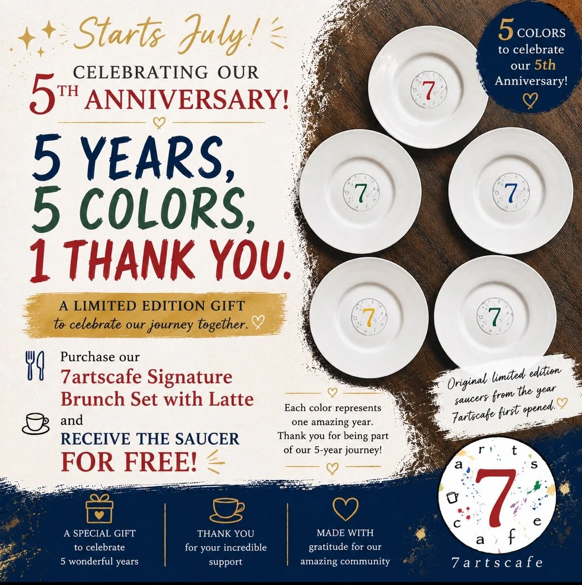 5 Years, 5 Colors, 1 Thank You: Celebrating 7artscafe’s 5th Anniversary!