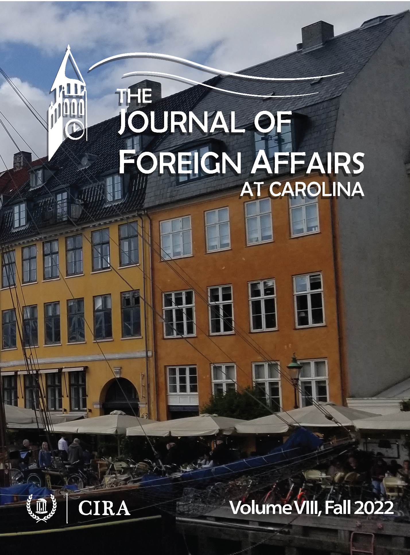 Cover of Fall 2022 Edition. A background picture of a row of colorful houses on a river.