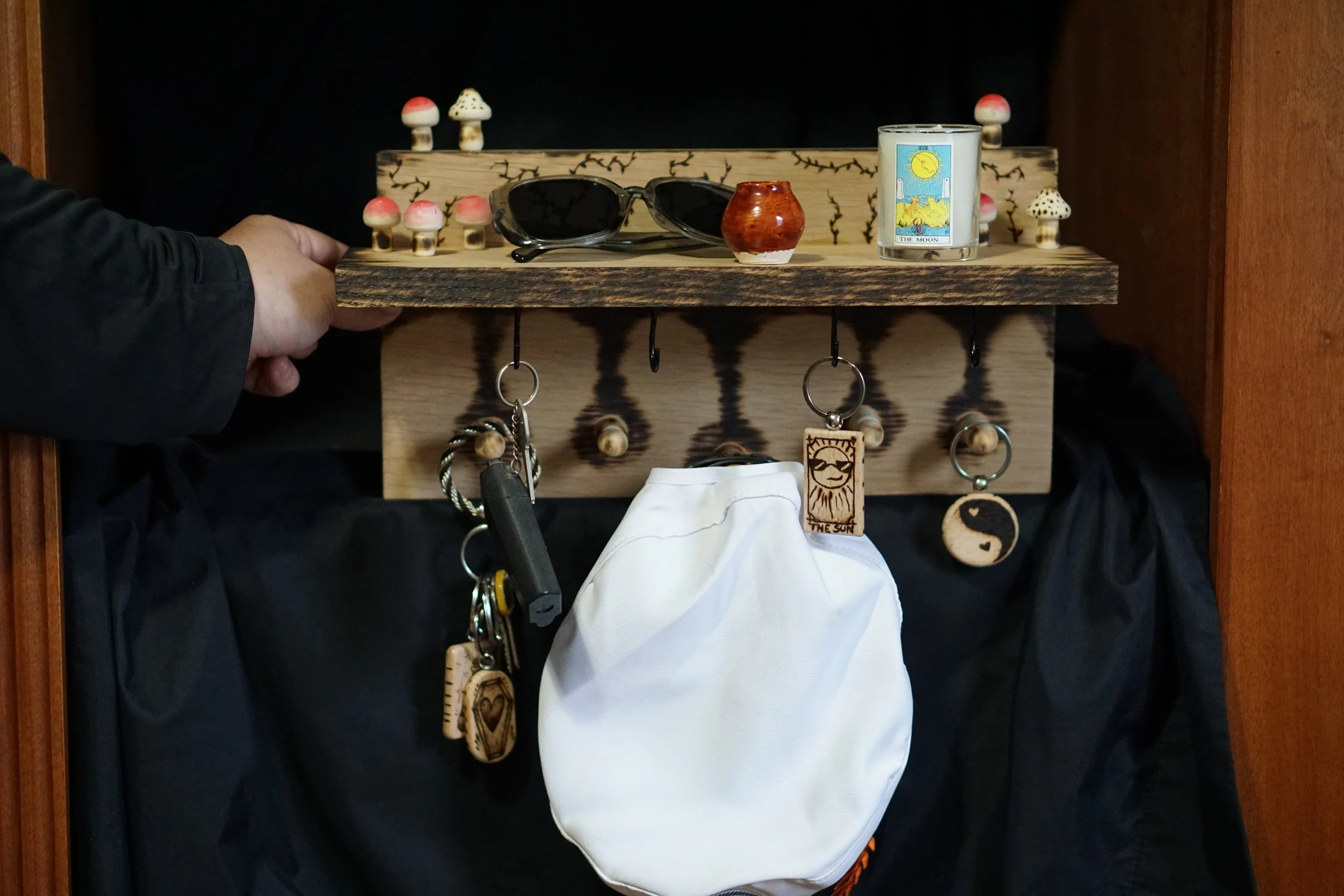 Mushroom Key and Hat rack