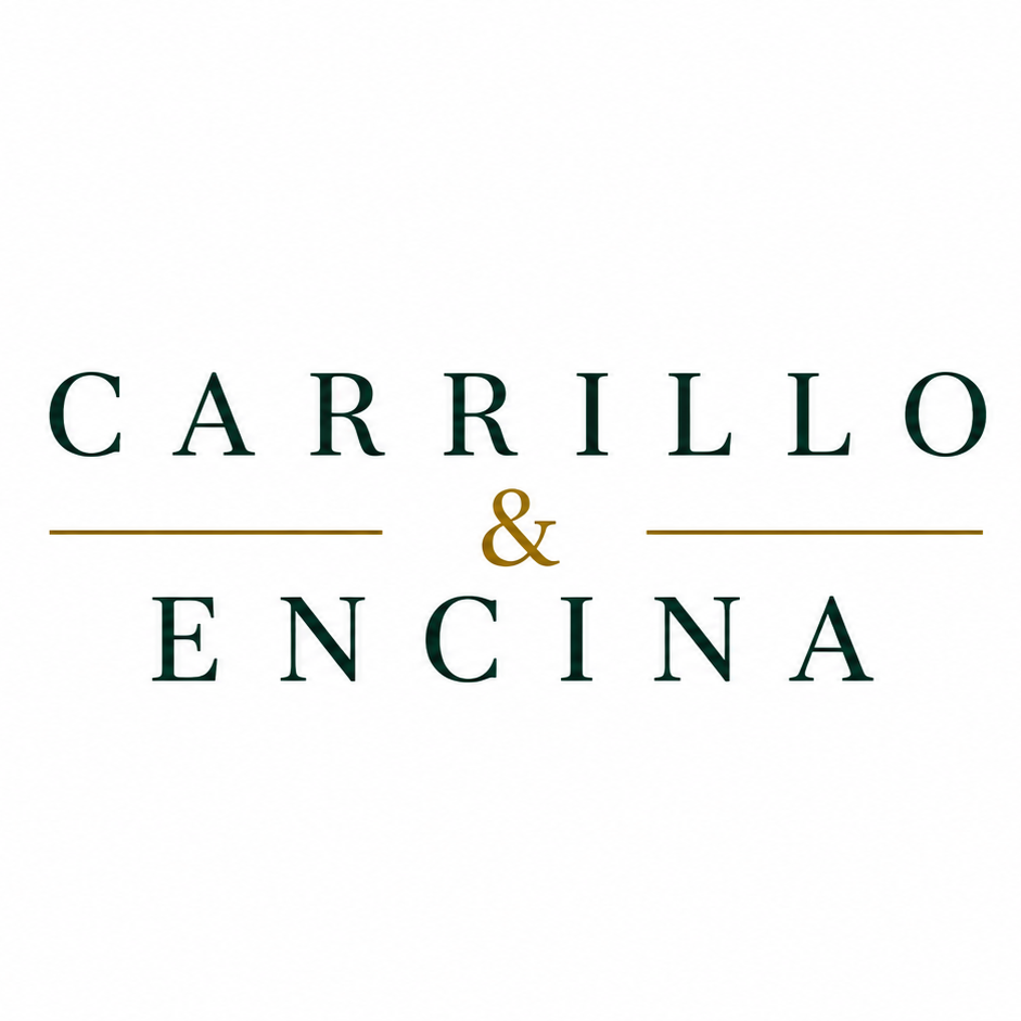 Logotipo de Carrillo & Encina, abogados especializados en litigios penales, patrimoniales e inmobiliarios.