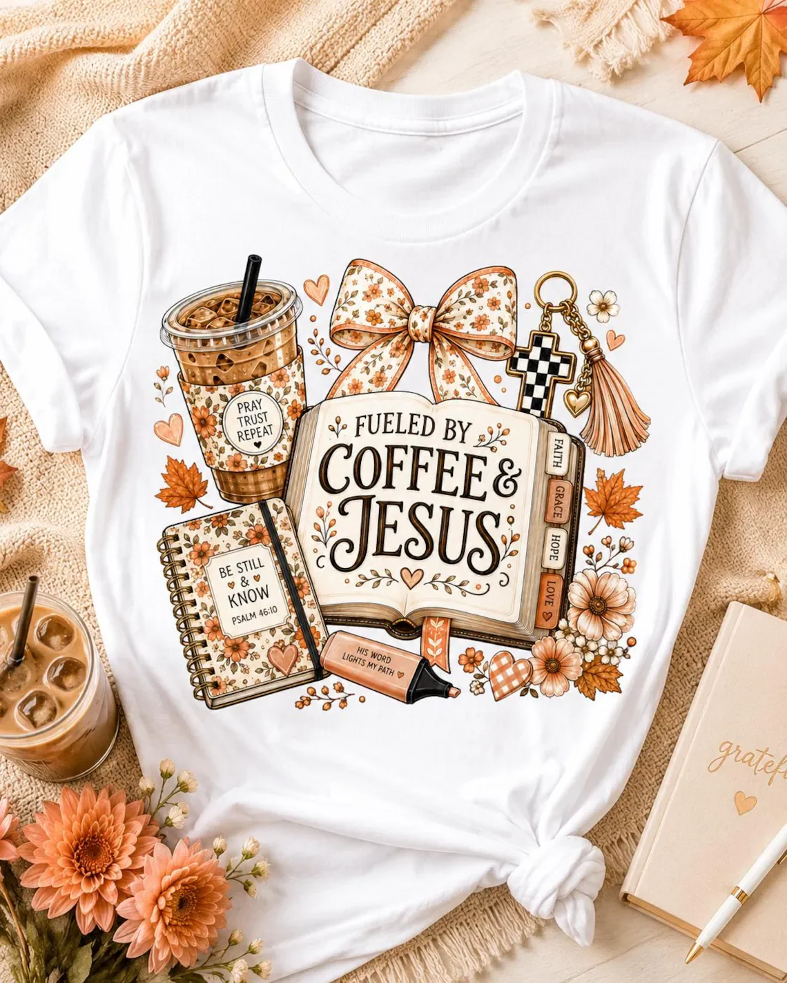 'Fueled by Coffee & Jesus' T-Shirt