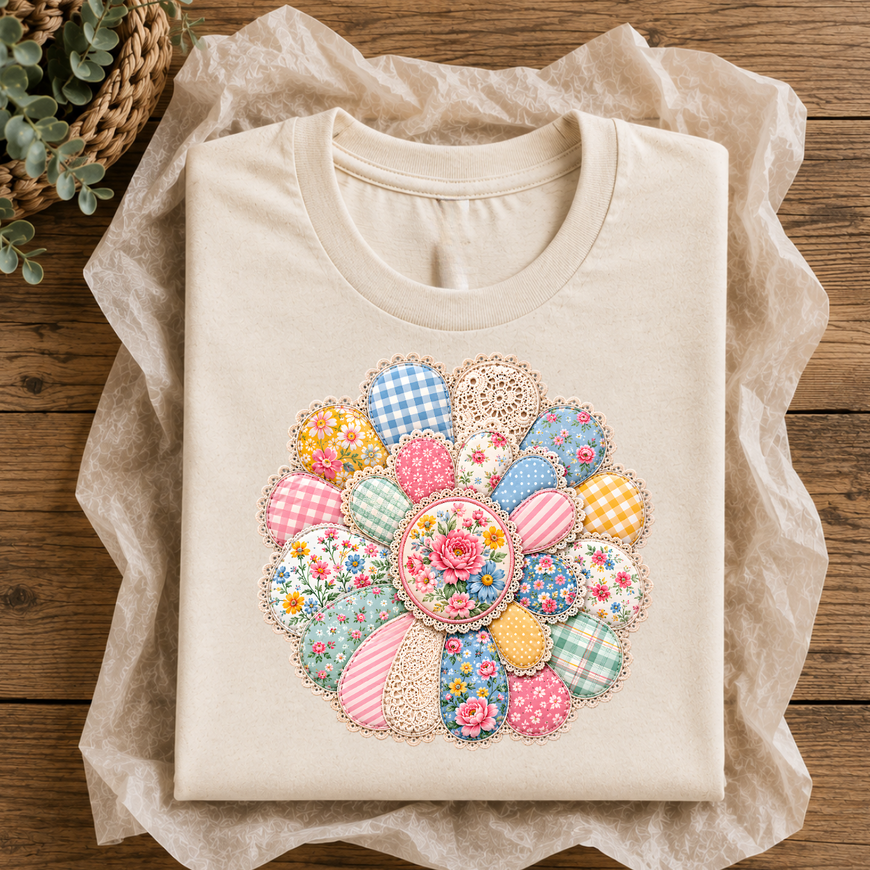 Floral Patchwork Boho T-Shirt