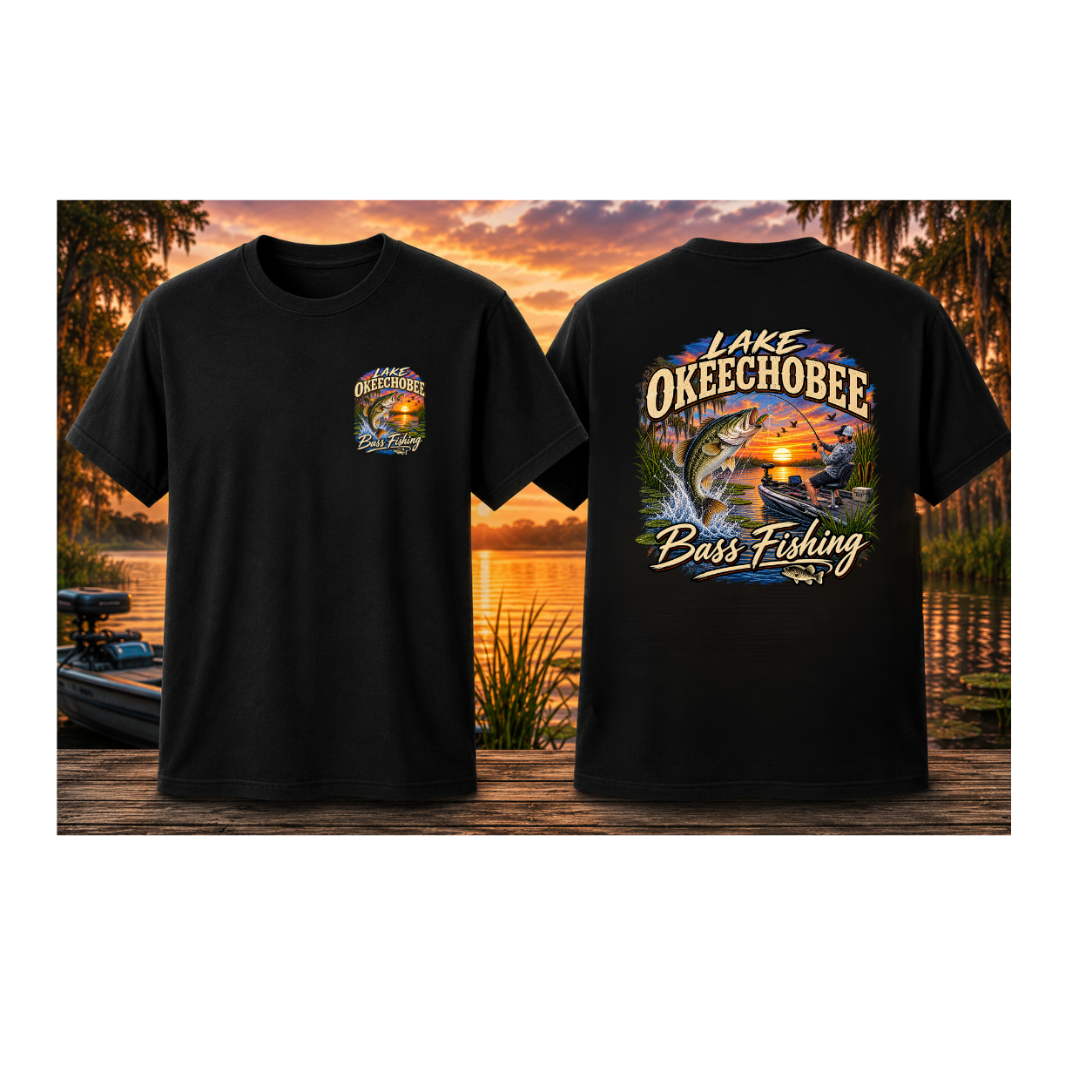 Lake Okeechobee Bass Fishing T-Shirt