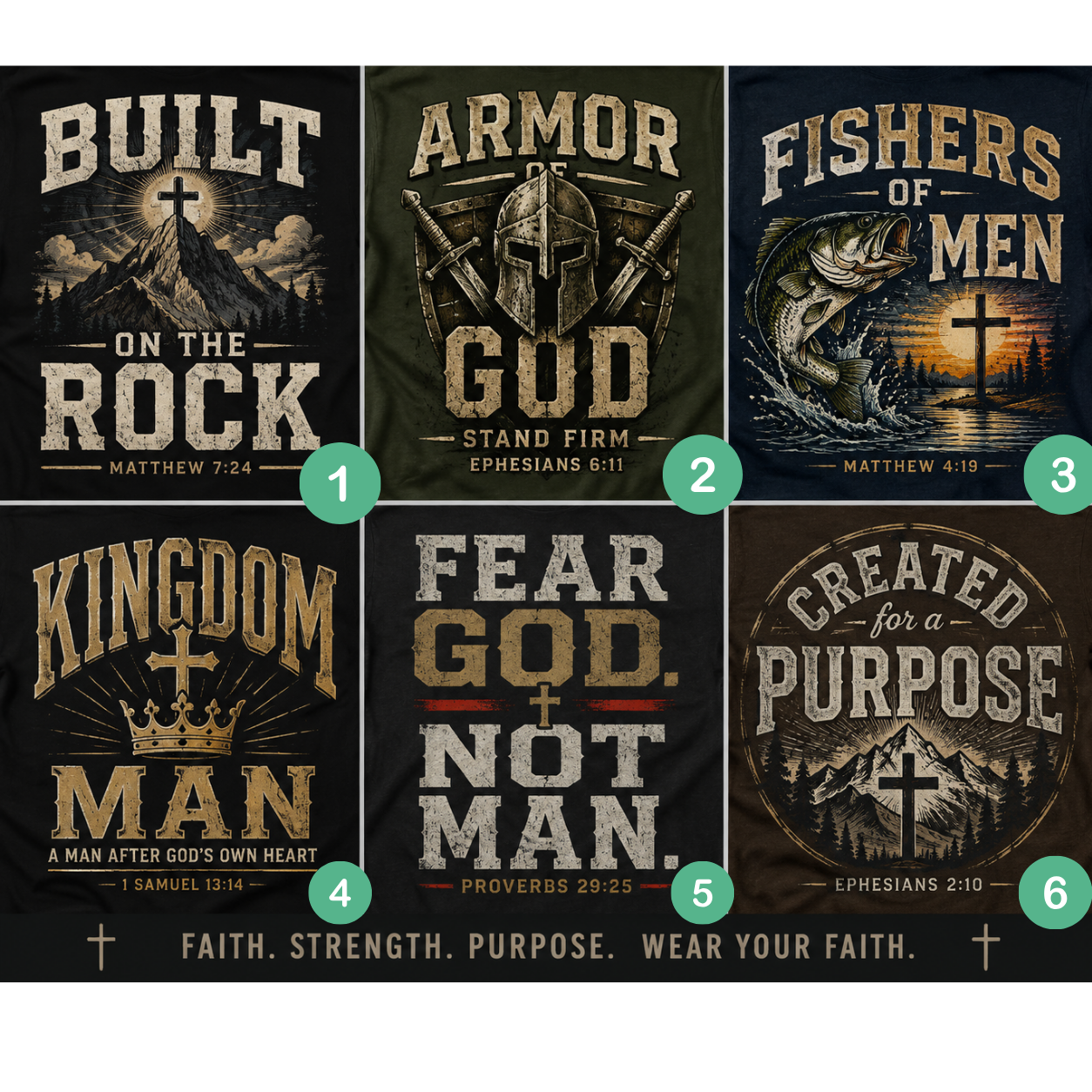Christian Inspirational T-Shirts Collection for Men