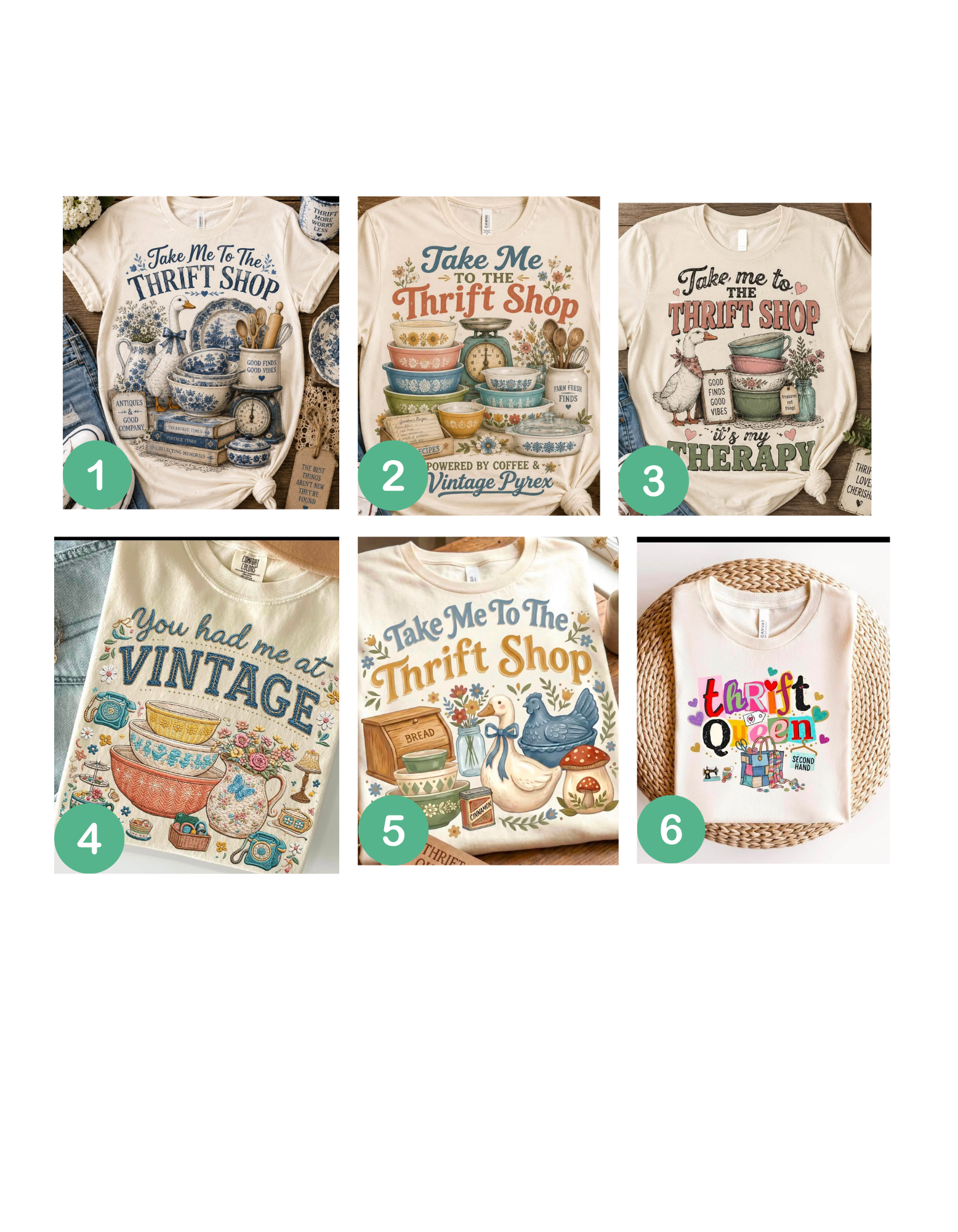Vintage Thrift Shop Graphic Tee Collection