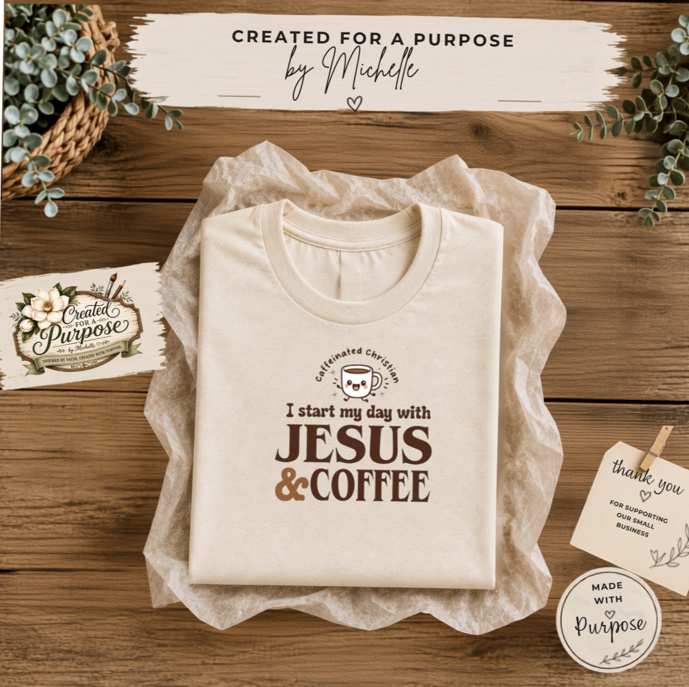 Jesus & Coffee Faith-Inspired T-Shirt