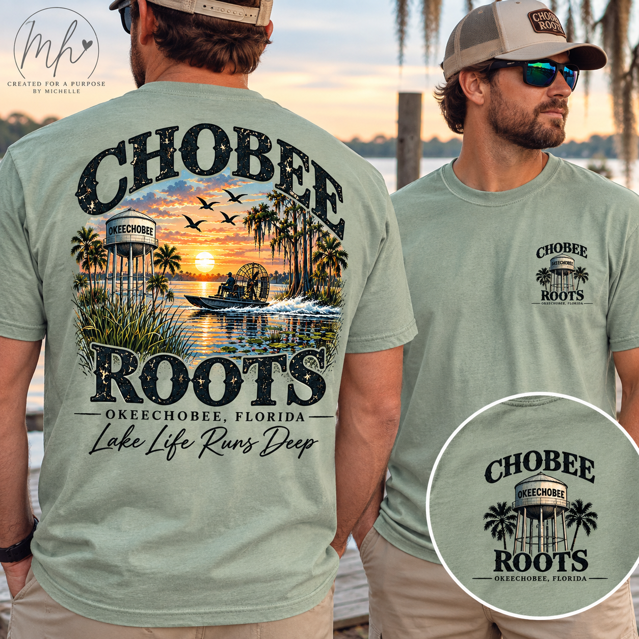 Chobee Roots Graphic Tee - Okeechobee Sunset