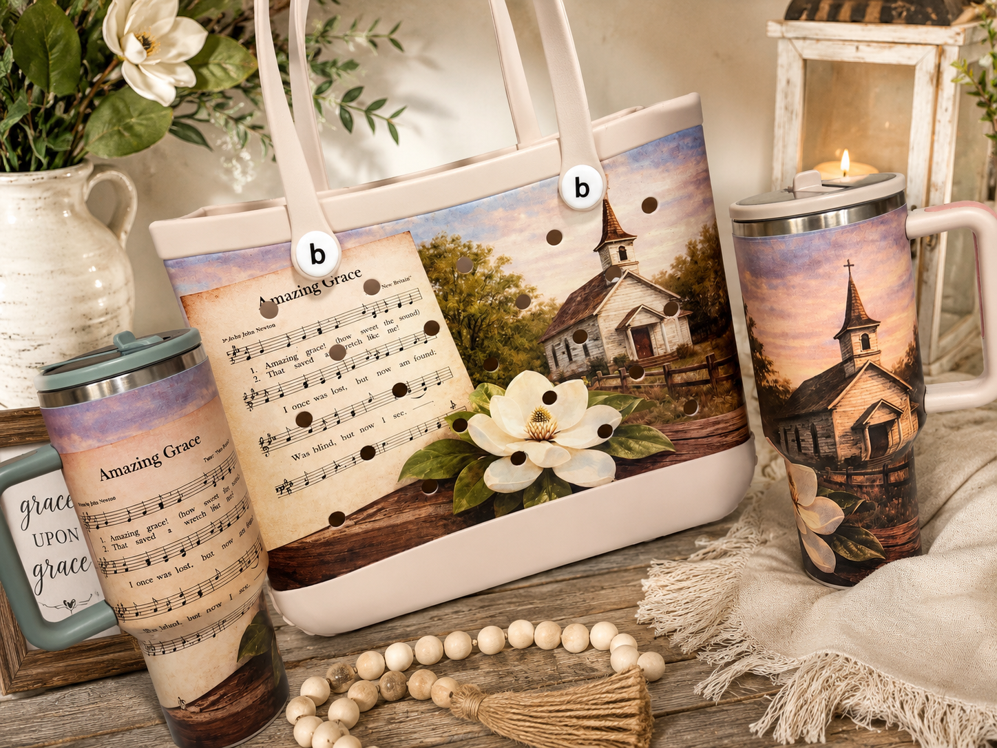 ✨ Amazing Grace Christian Tote Bag