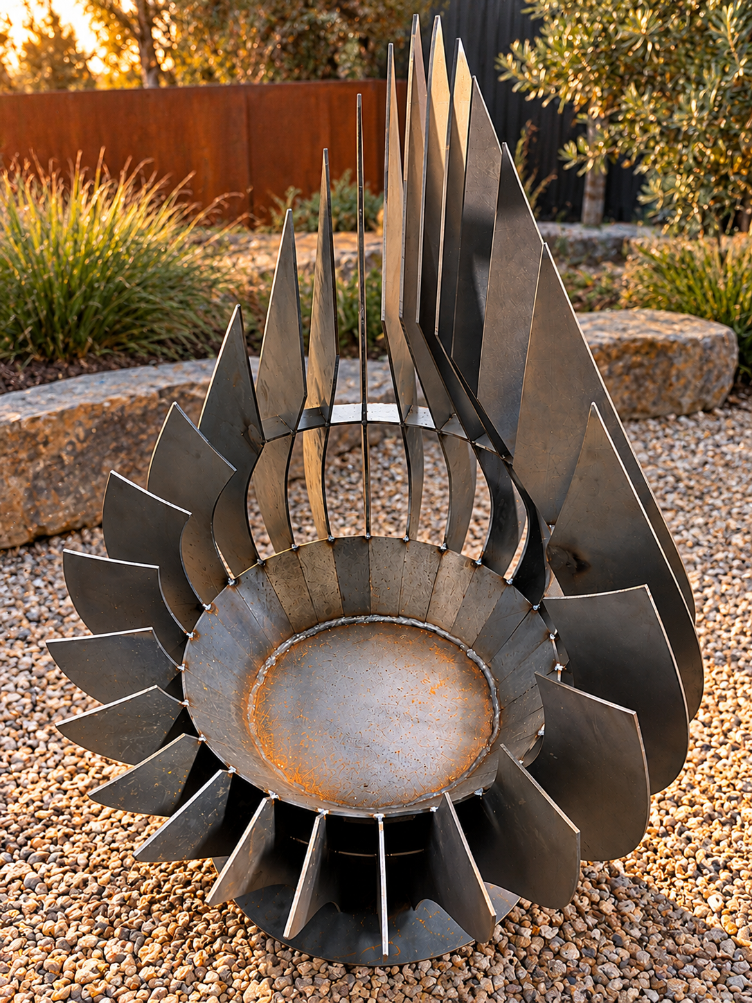 Tear Drop Fire Pit