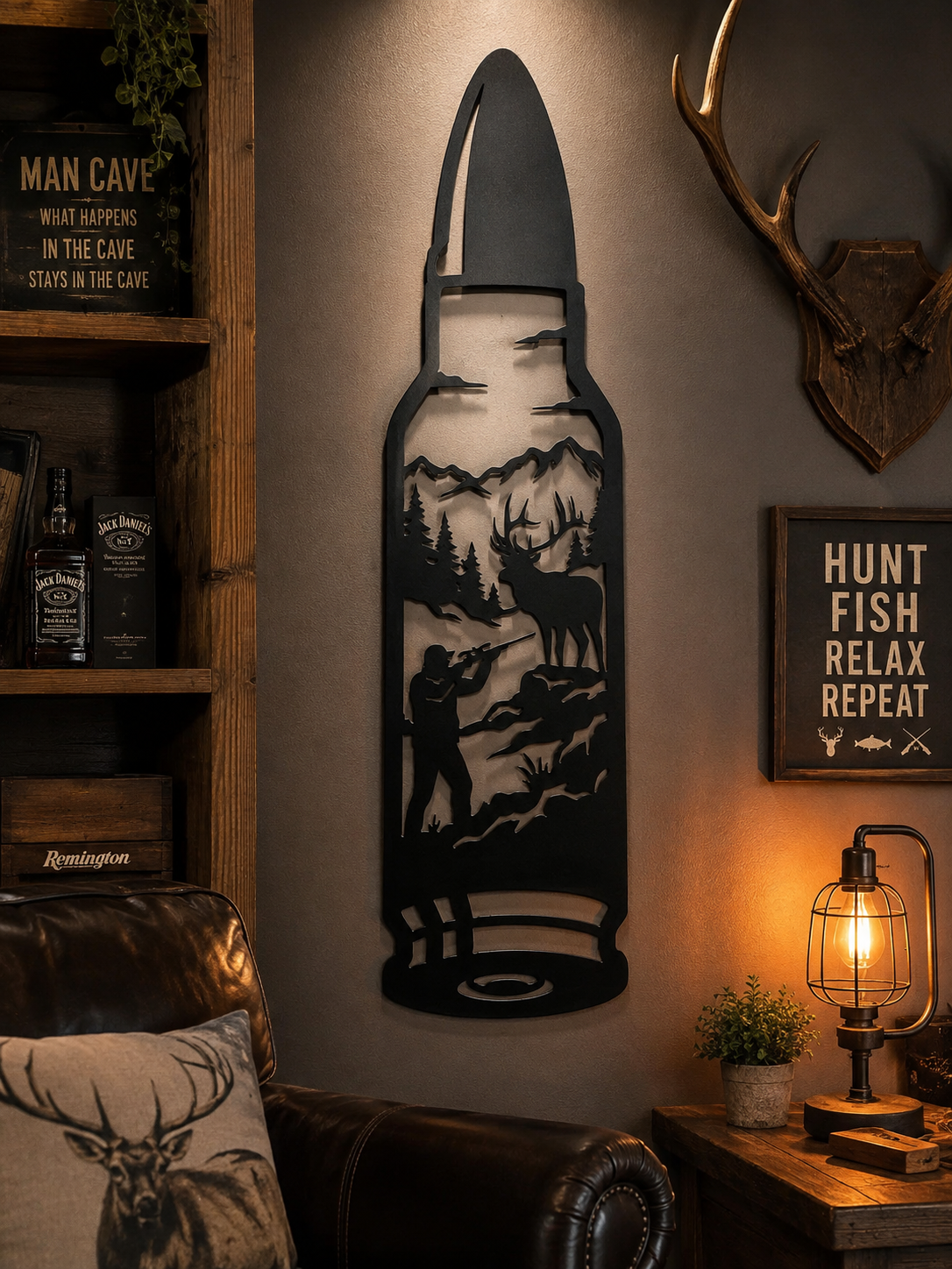 Bullet with Hunting Scene