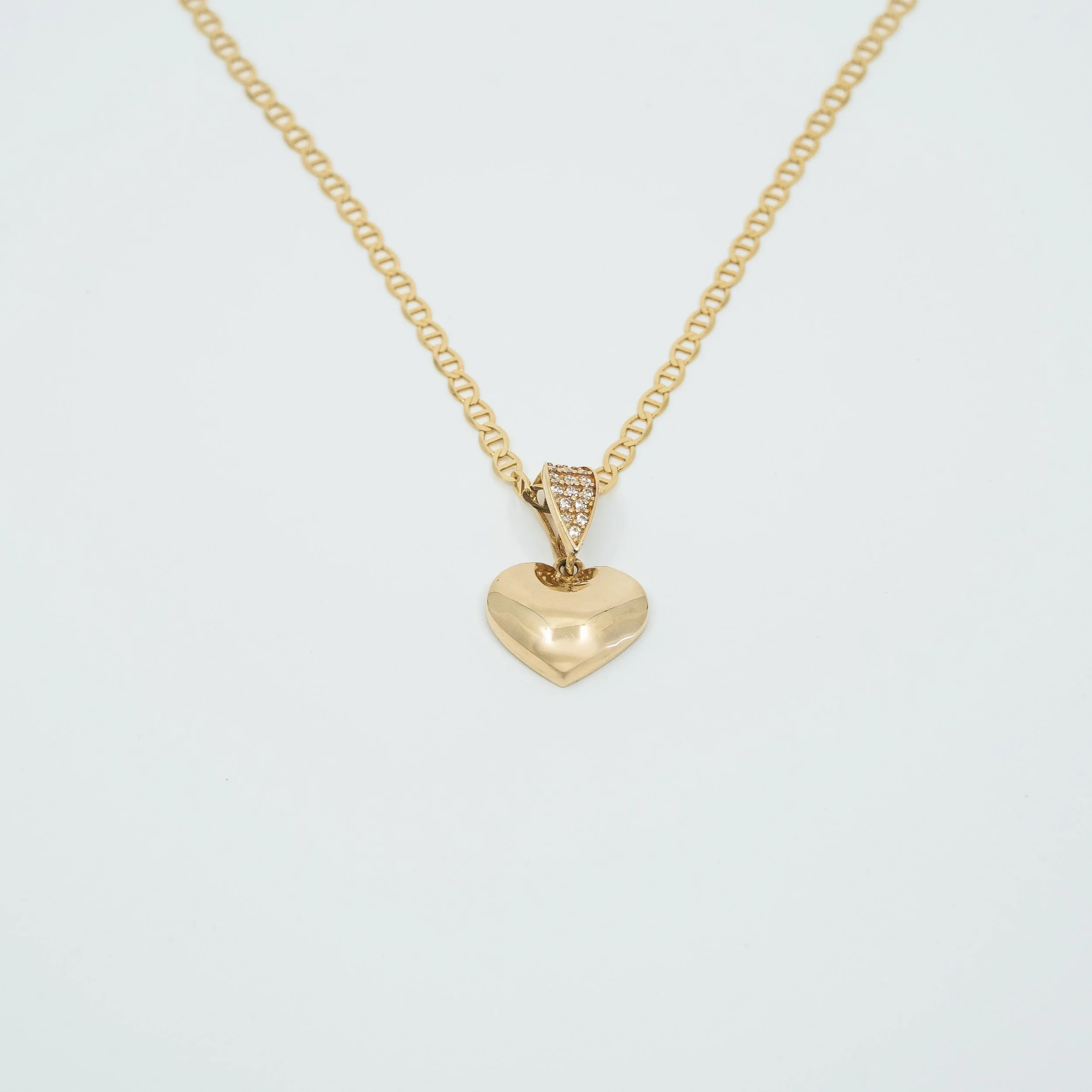 Mariner-style Chain with Heart Pendant