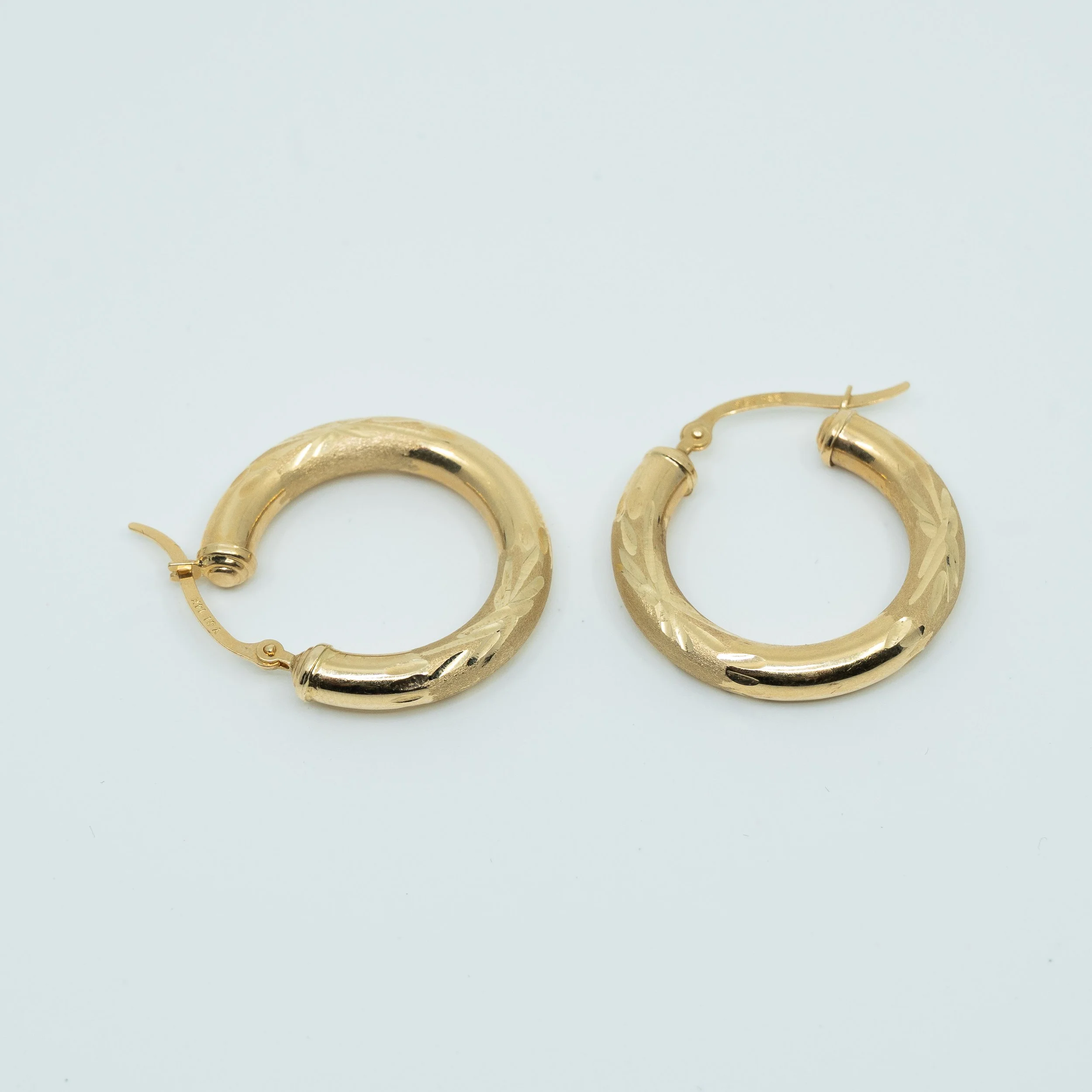Engraved Hoop Earrings