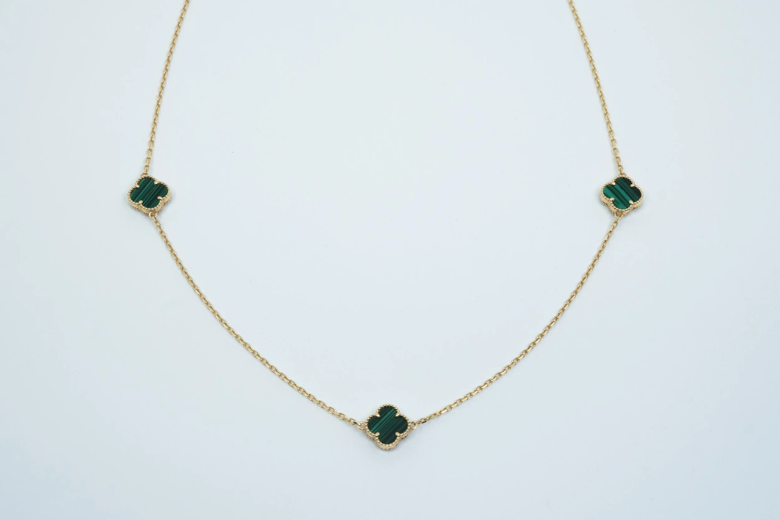 Green Clover Charm Necklace
