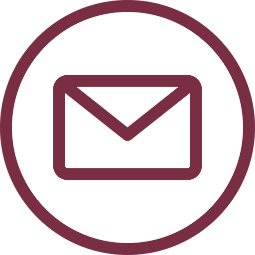 Email icon inside a circular outline