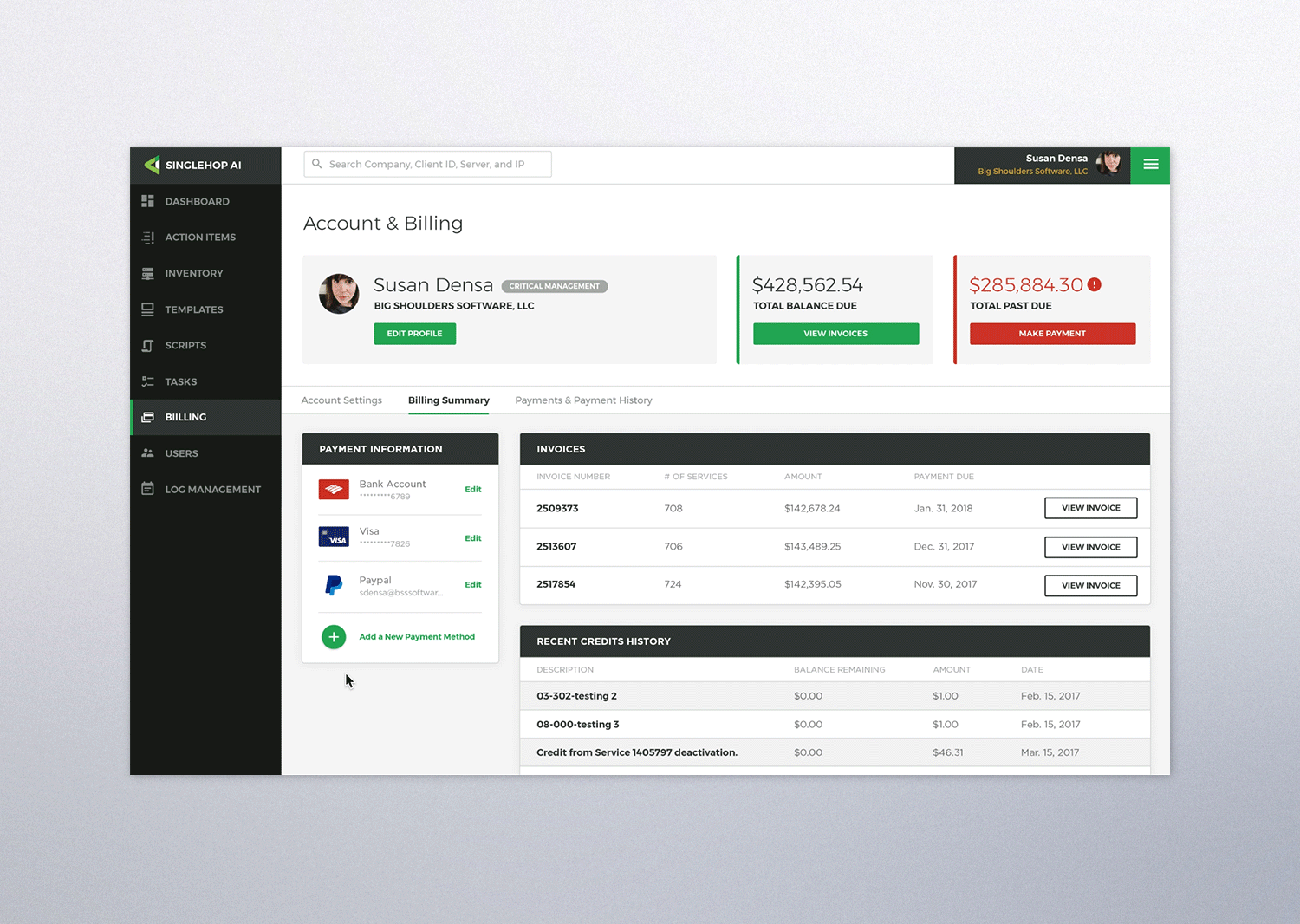 AI Billing Portal: Add payment information interface