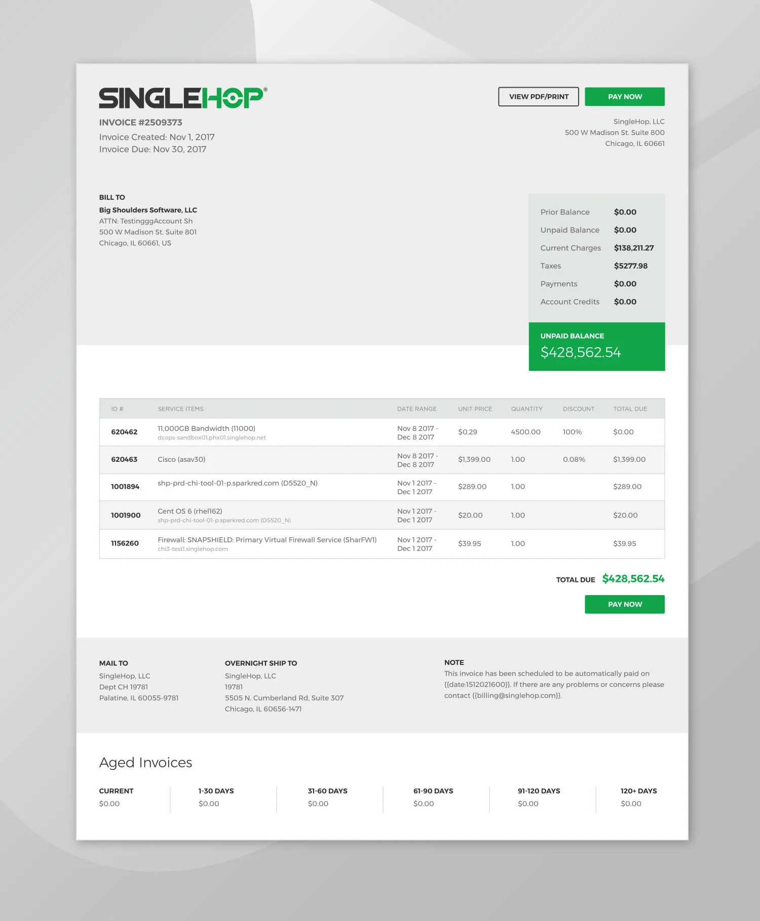 AI Billing Portal: Invoice