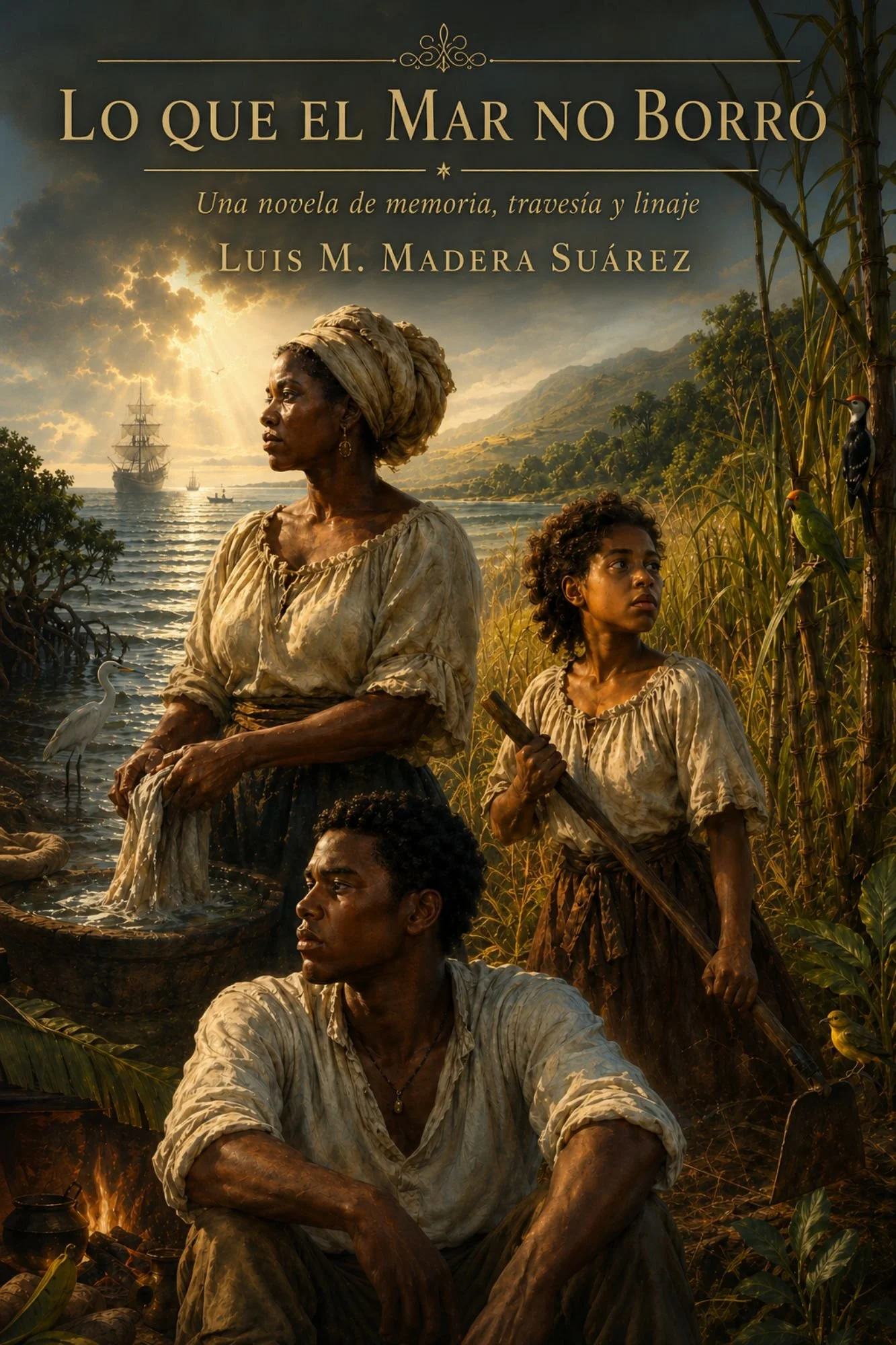 Portada de Lo que el Mar no Borró, de Luis M. Madera Suárez.