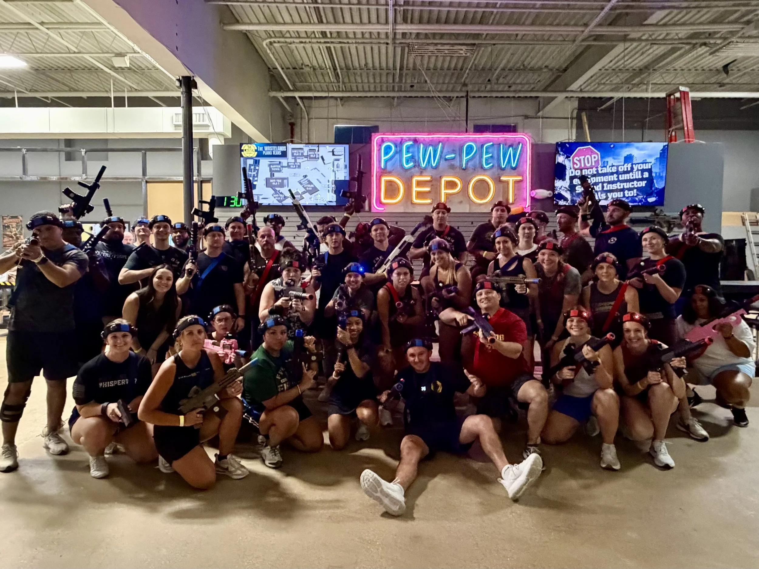 Team building with our leaders is Frisco Texas. Laser Tag style!