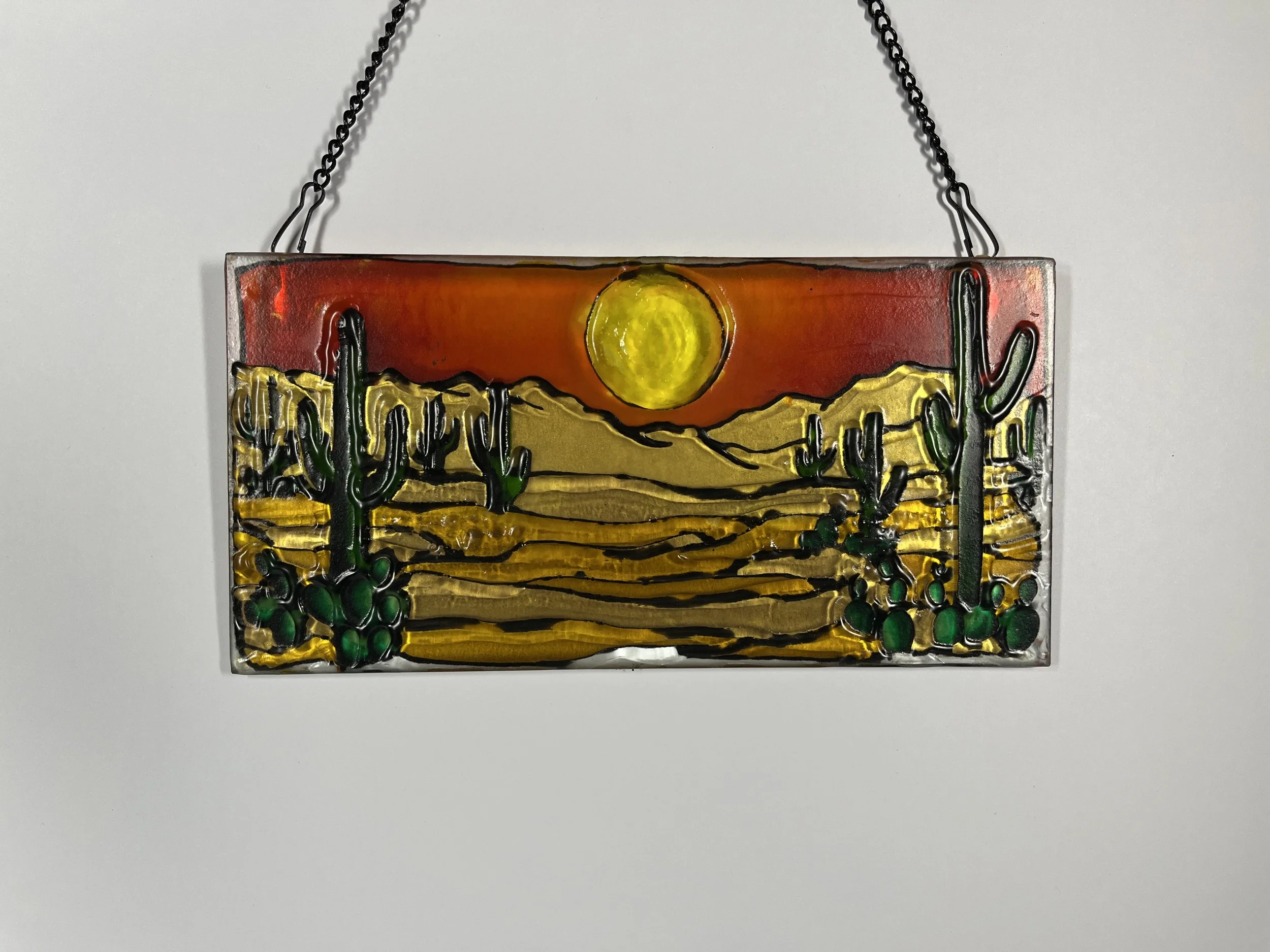 Desert Sunset Cactus Scene Suncatcher - 1