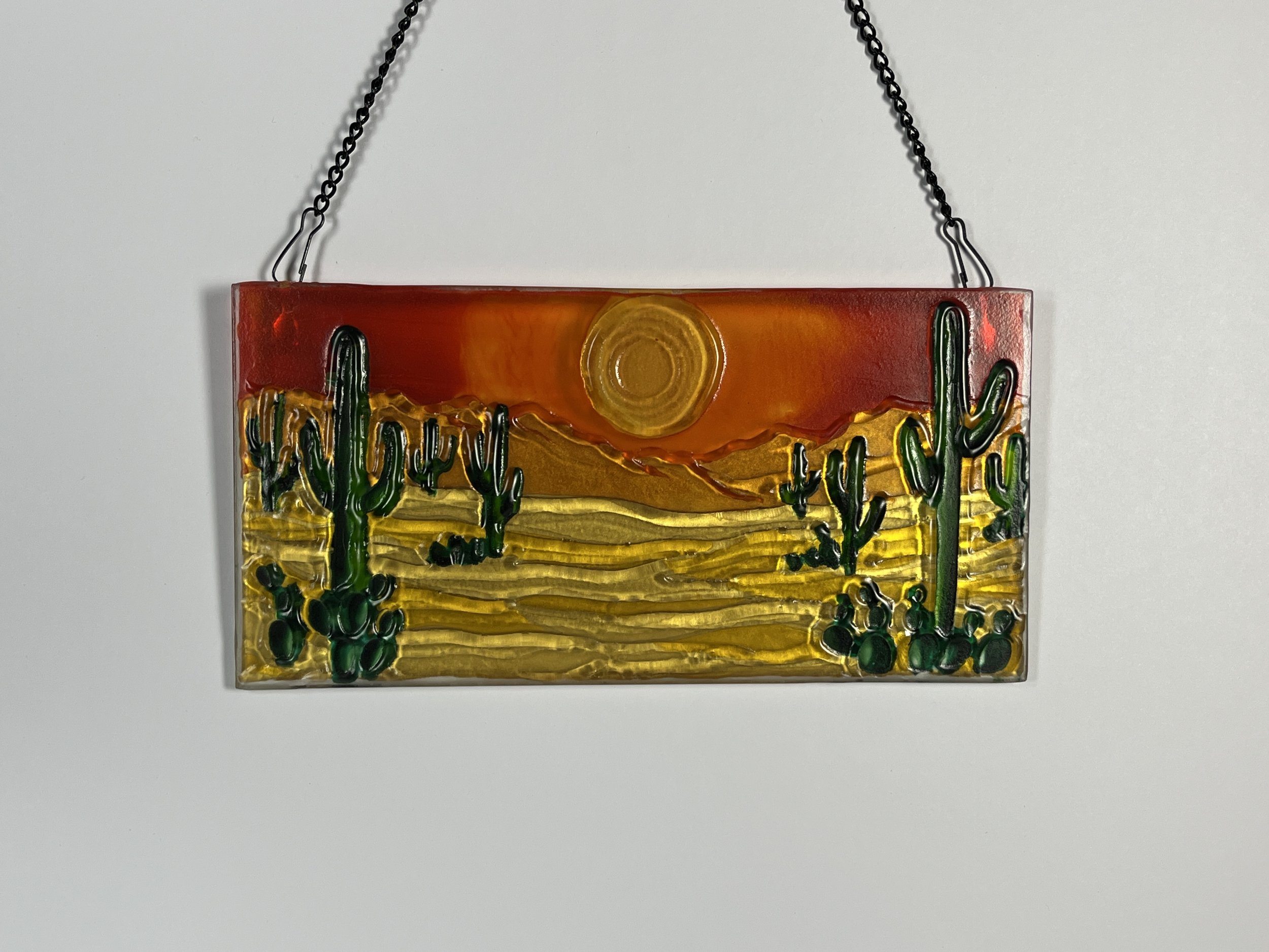 Desert Sunset Cactus Scene Suncatcher - 2