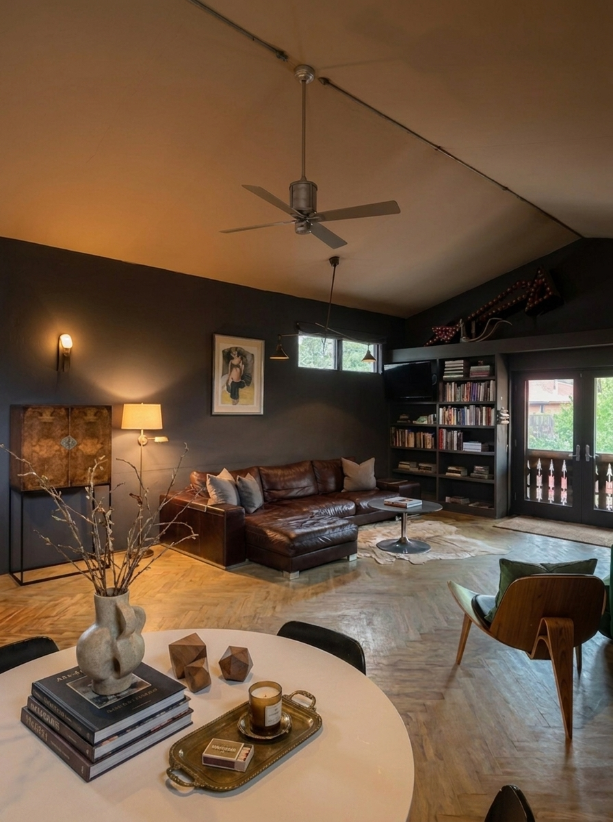 Living Room Leather Sectional