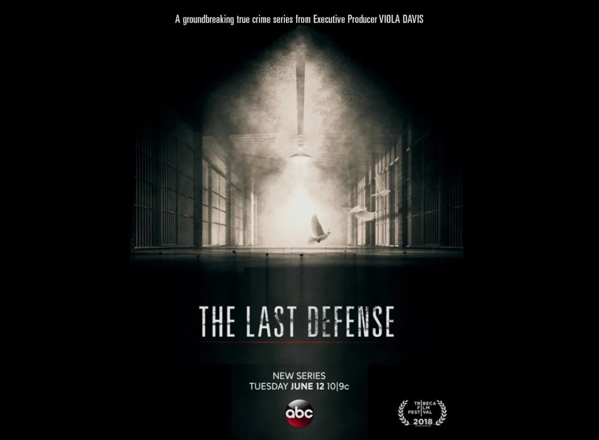 Promotional poster for ABC's The Last Defense, co-executive produced by Aida Ferrer Leisenring, examining wrongful conviction and death penalty cases which premiered at the Tribeca Film Festival