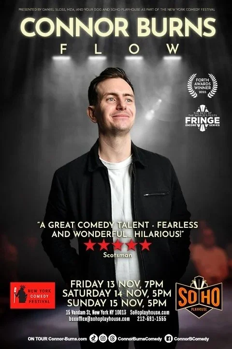 Poster for Connor Burns: FLOW at SoHo Playhouse