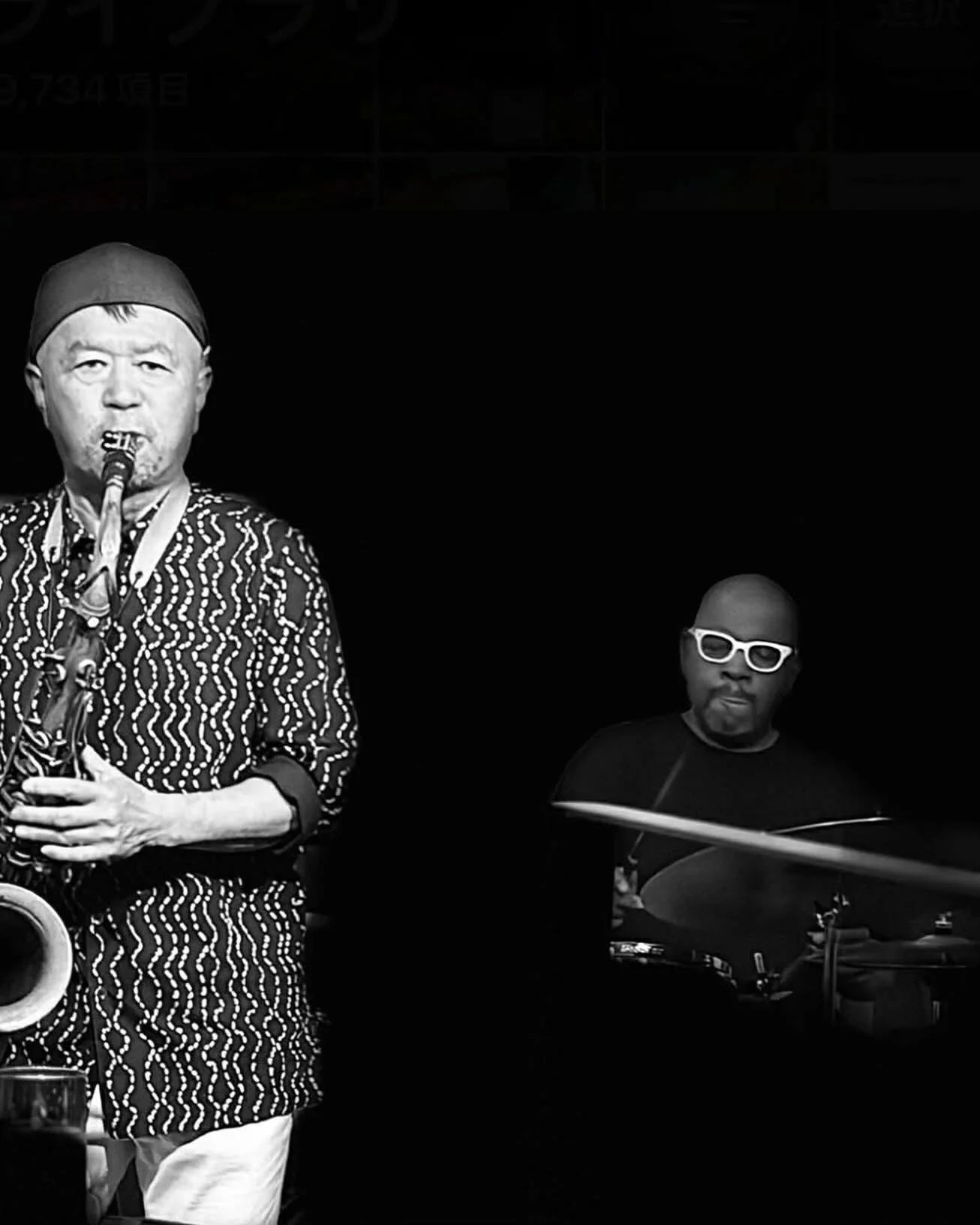 Last night&rsquo;s one clip from [ X FACTOR ] &lsquo;s performance. Gene Jackson(Dr ) Nori Ochiai (P)
Jun Miyake(Sax,Flutes) at A&rsquo;lais , Tokyo.
Photo by Miyuki Yamada
