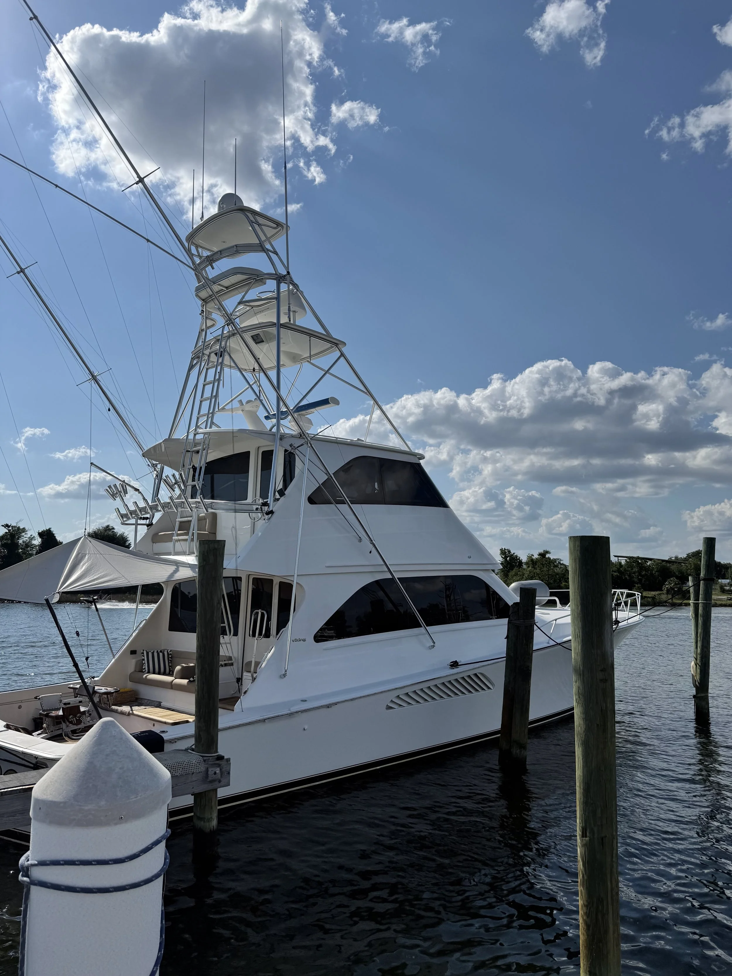 Picture of 64' Viking Docked at Panhandle Marina & Boatyard
