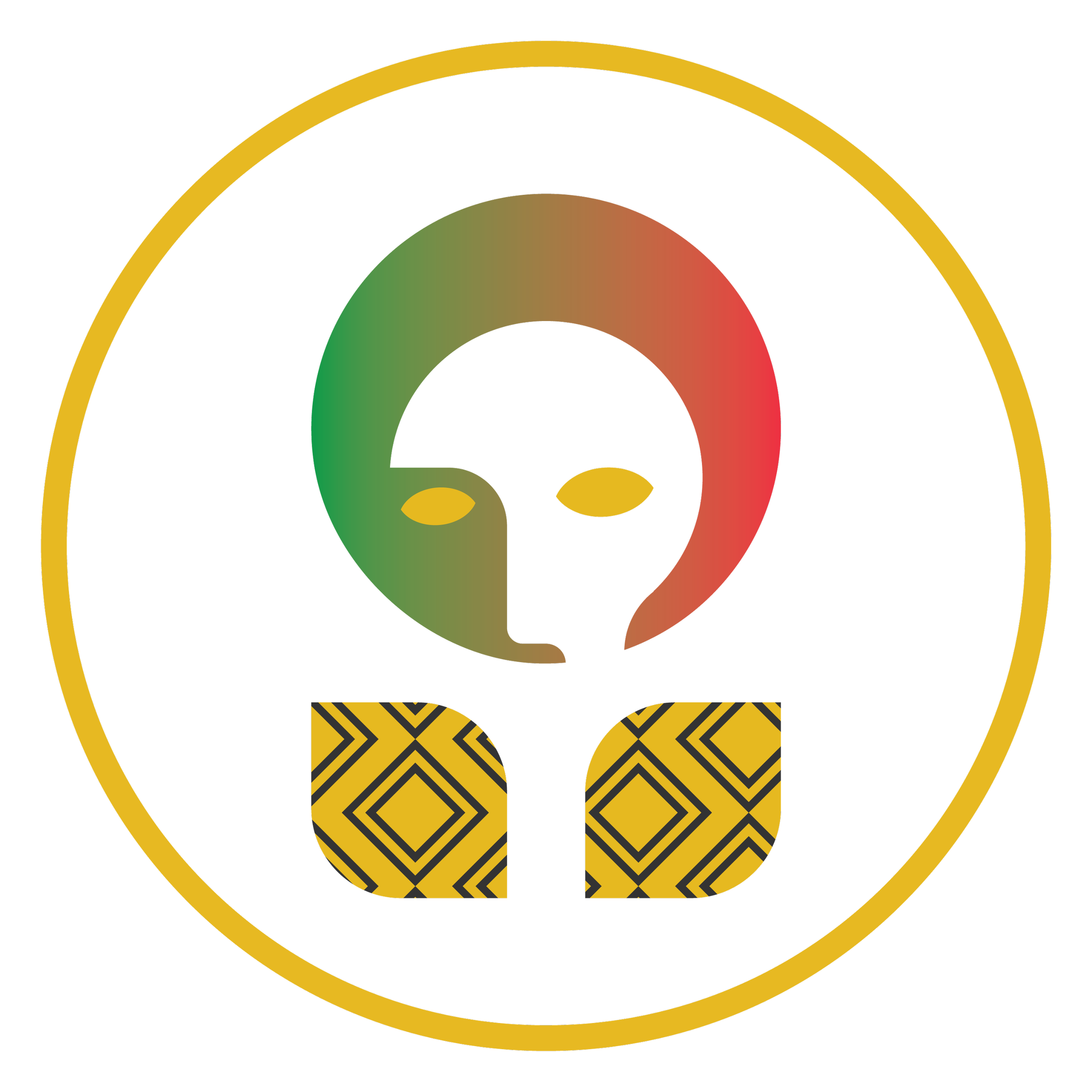 A stylized number 6 intertwined with a question mark inside a yellow circle with decorative patterns.