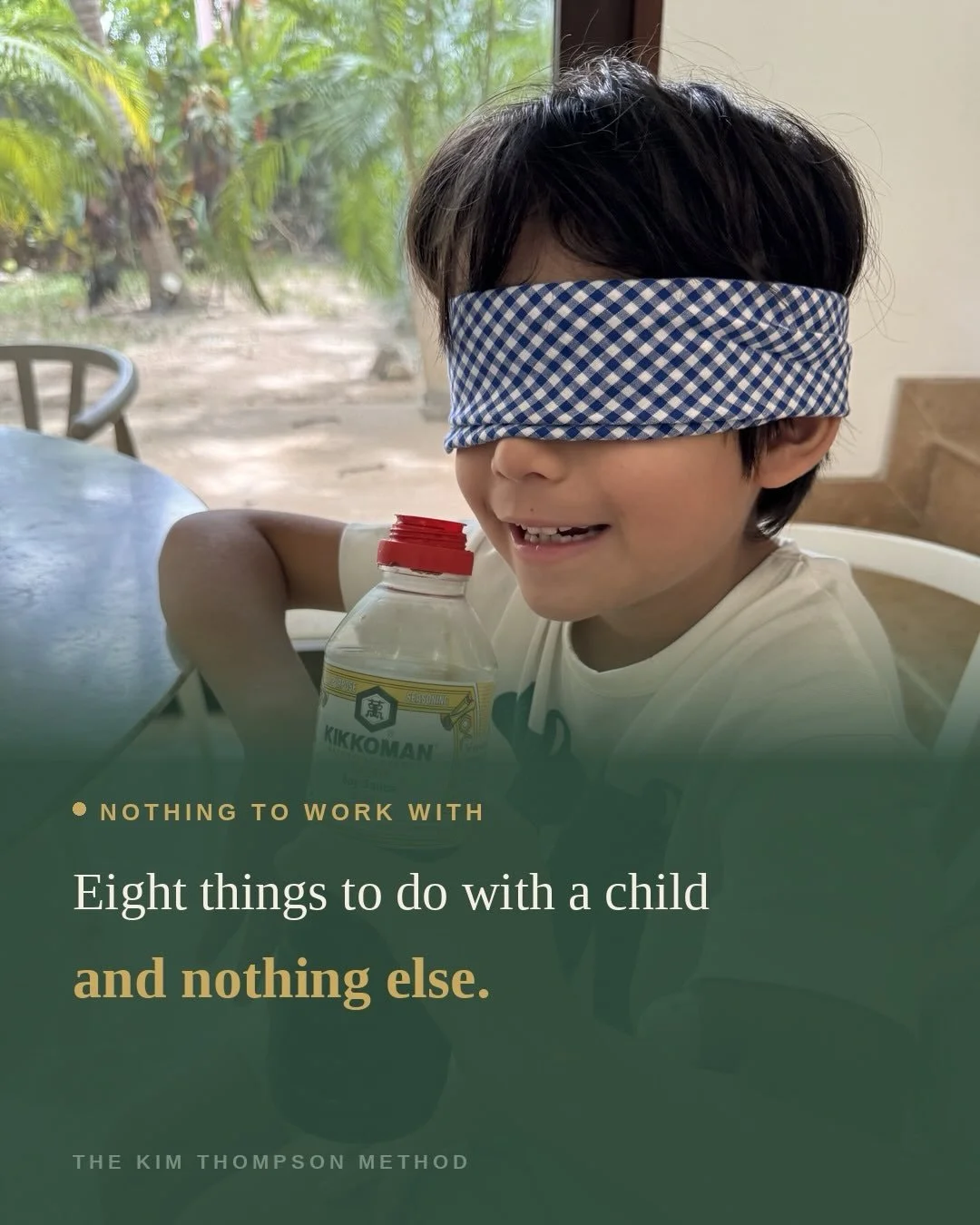 Eight things to do with a child and nothing else.

Not for the empty afternoon. That one is different, and the whole point of it is that you stay out of the way.

These are for the in between. The twenty minutes in a cafe. The stall before homework. 