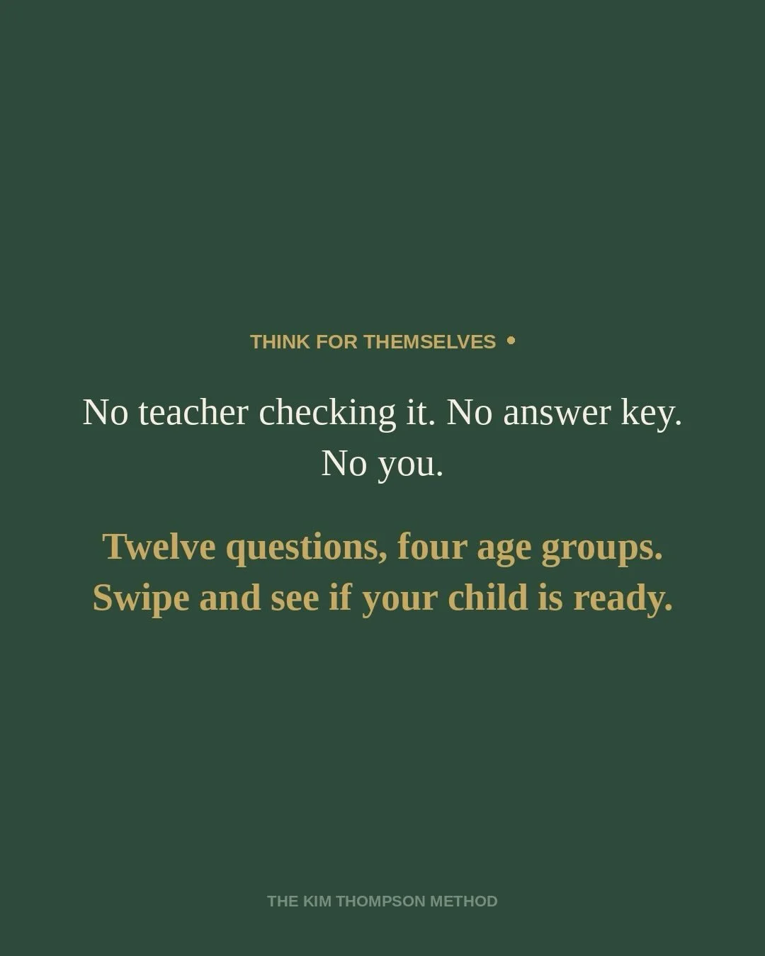 Most of what looks like independence is actually just following steps well. The real test is what happens when the steps run out and no one&rsquo;s checking.

That&rsquo;s what this one&rsquo;s actually measuring: patience, focus, whether your child 