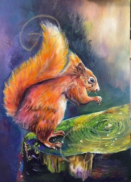 Vibrant Red Squirrel