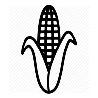 An abstract black and white illustration with lines and shapes - sweetcorn