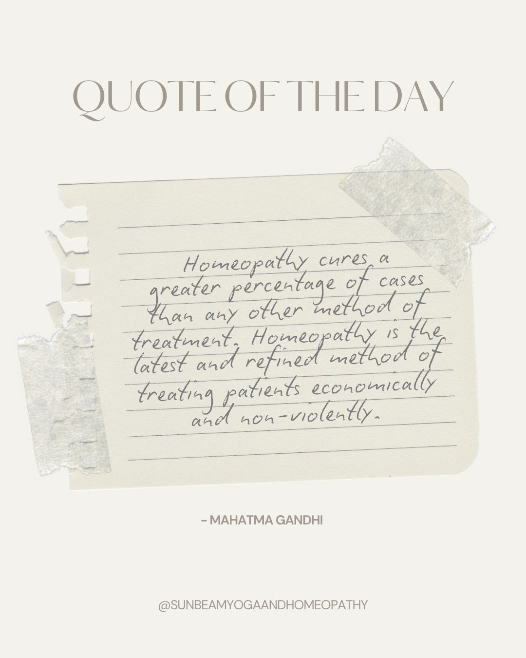 QUOTE OF THE DAY by Mahatma Gandhi&hellip;

To book a homeopathic appointment with me, go to the link in my bio: sunbeamyogaandhomeopathy.com 

#SunbeamYogaAndHomeopathy #Homeopathy #SelfCare #healthandwellness