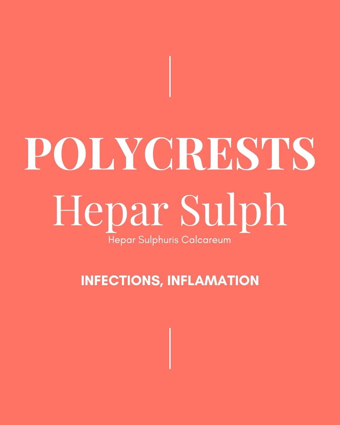 REMEDY OF THE MONTH | Hepar Sulph

This month we&rsquo;re talking about the polycrest, Hepar Sulph&hellip;

Polycrest remedies are a group of widely used medicines capable of treating a broad spectrum of mental, emotional, and physical symptoms.

Hep