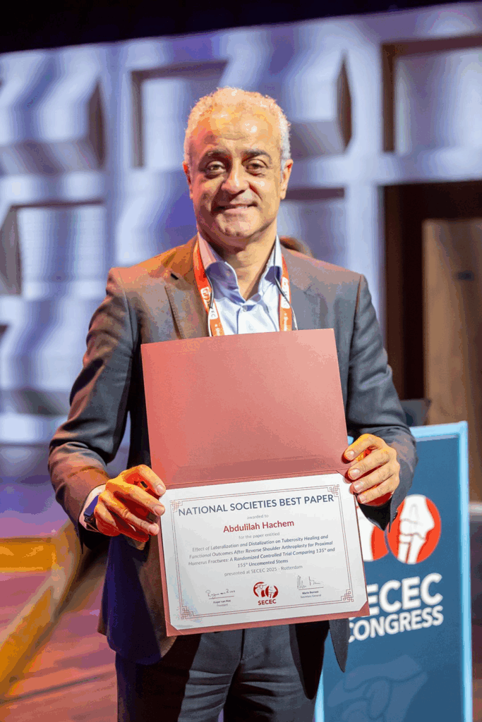 Dr. Abdul-ilah Hachem, SECEC Best Paper Award, national societies, shoulder surgeon.