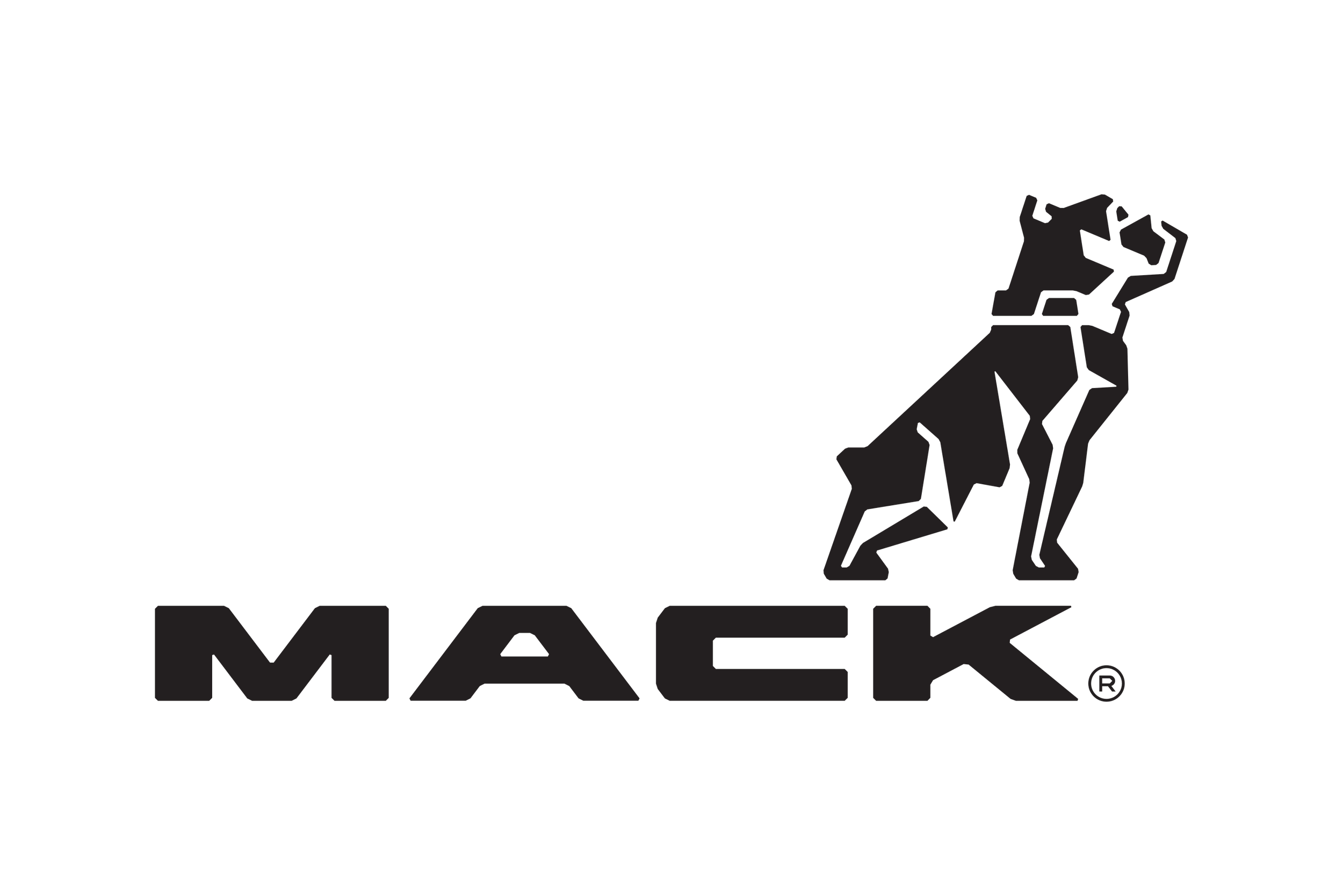 MAK logo with a stylized dog standing over the brand name.
