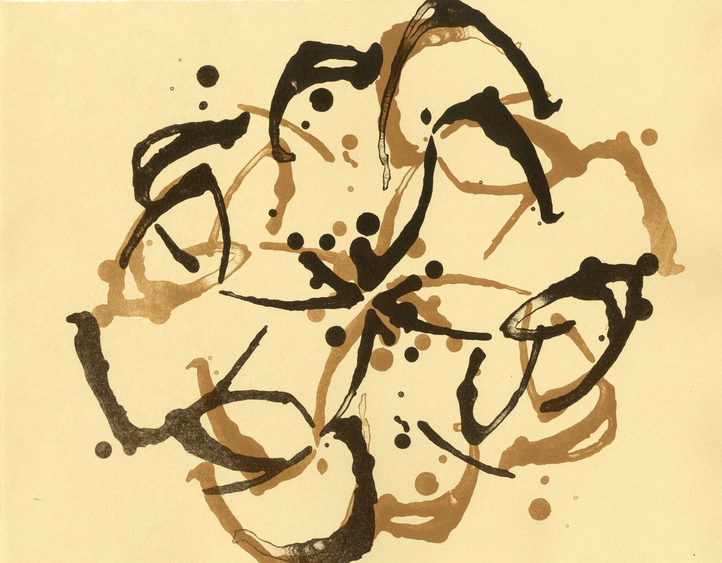 "Vav-go-round II, 2023, lithograph on paper, 40.5 x 40.5 cm