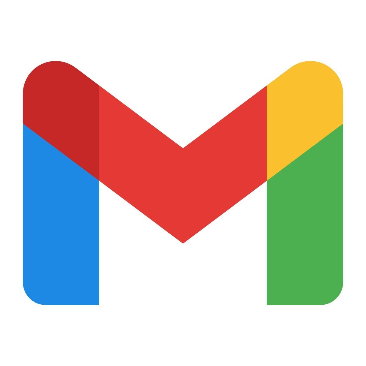 Logo di Gmail, con lettere stilizzate in blu, rosso, giallo e verde.