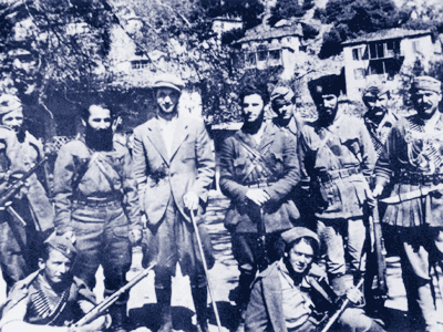 Greek resistance fighters (andartes).