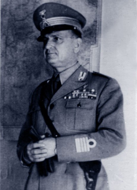 Colonel Luigi Lusignani, commander on Corfu, was executed after being taken prisoner, October 1943.