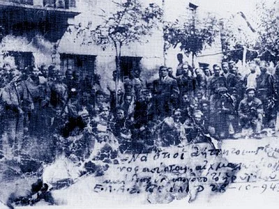 Die deutschen Angehörigen der 117. Jäger-Division am 28. Oktober 1943 in Gefangenschaft der Andarten