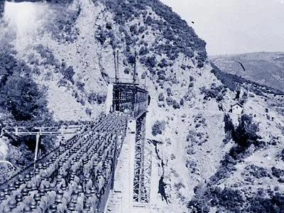 Reopening ceremony of the bridge on 27 August 1943.