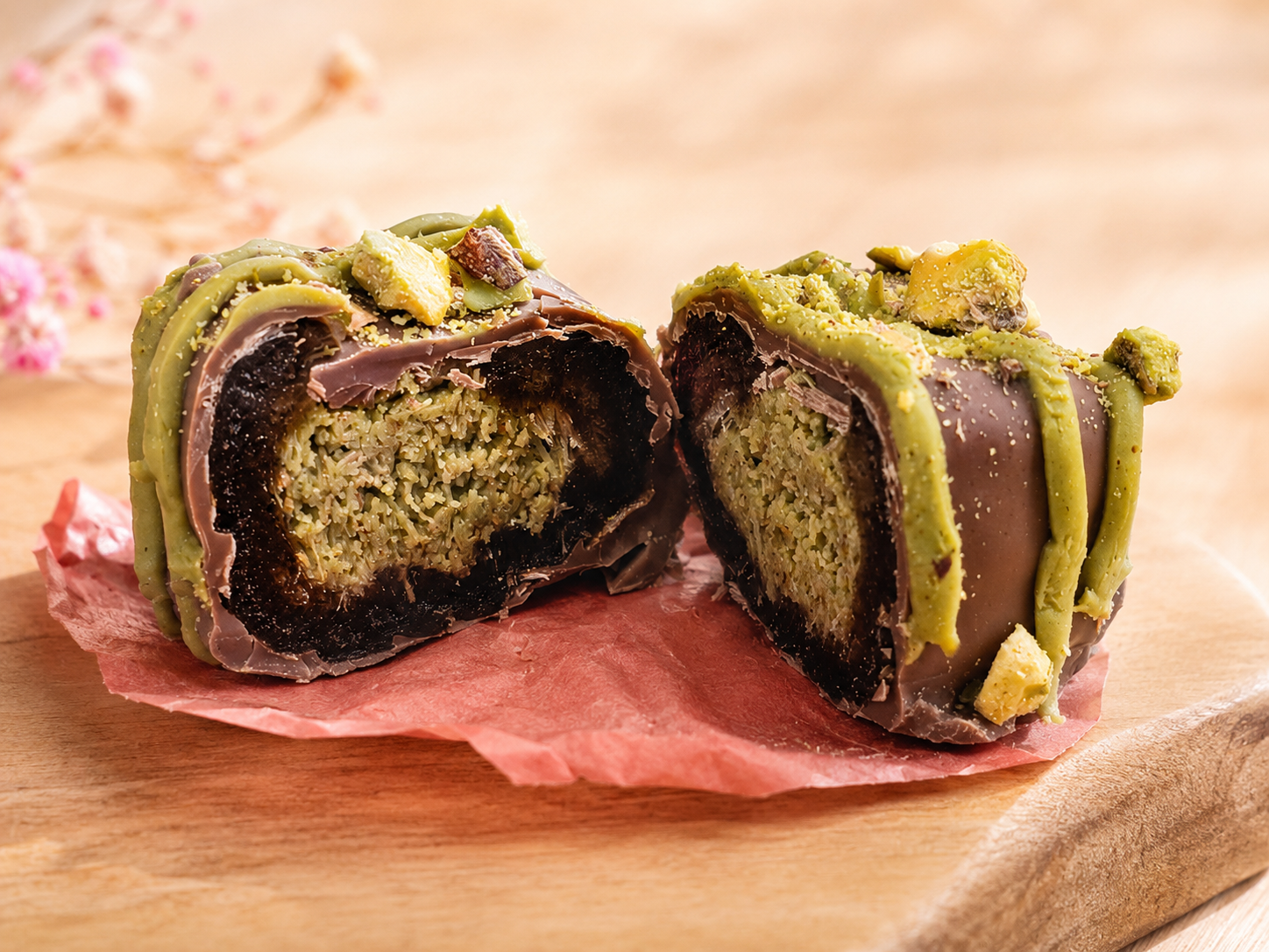 Dubai Chocolate Brownie Bomb