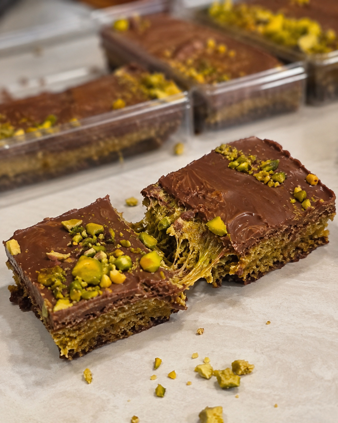 Pistachio & Hazelnut Brownie Selection