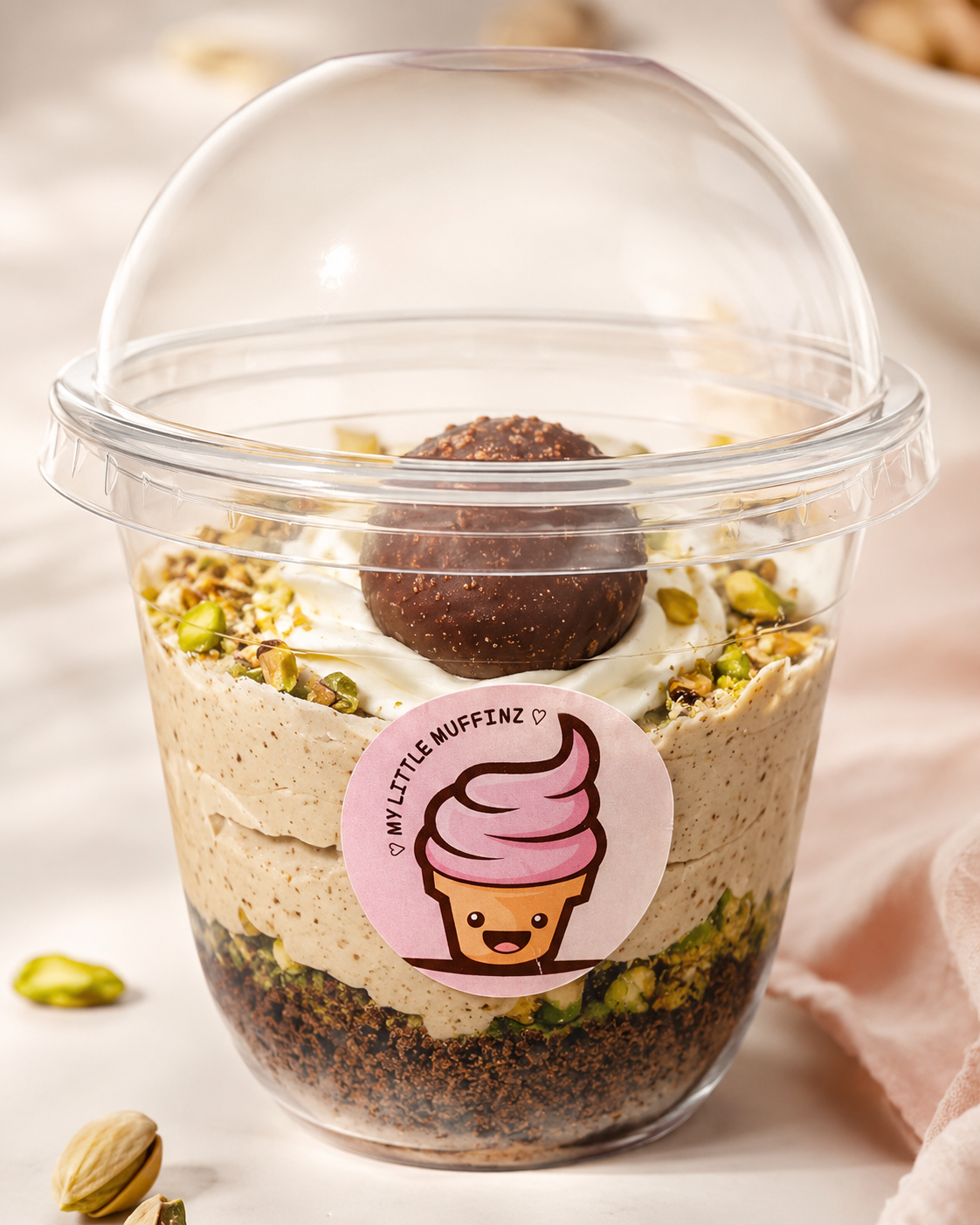 Pistachio Chocolate Cheesecake Pot