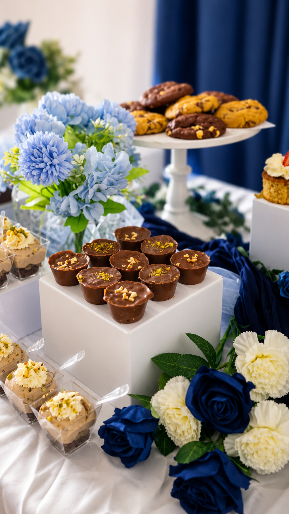 Mini Pistachio & Hazelnut Chocolate Cups