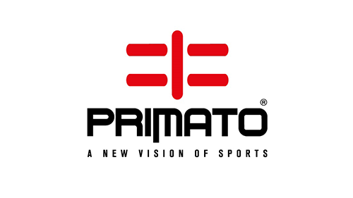 Logo di Primato con il testo "A new vision of sports".